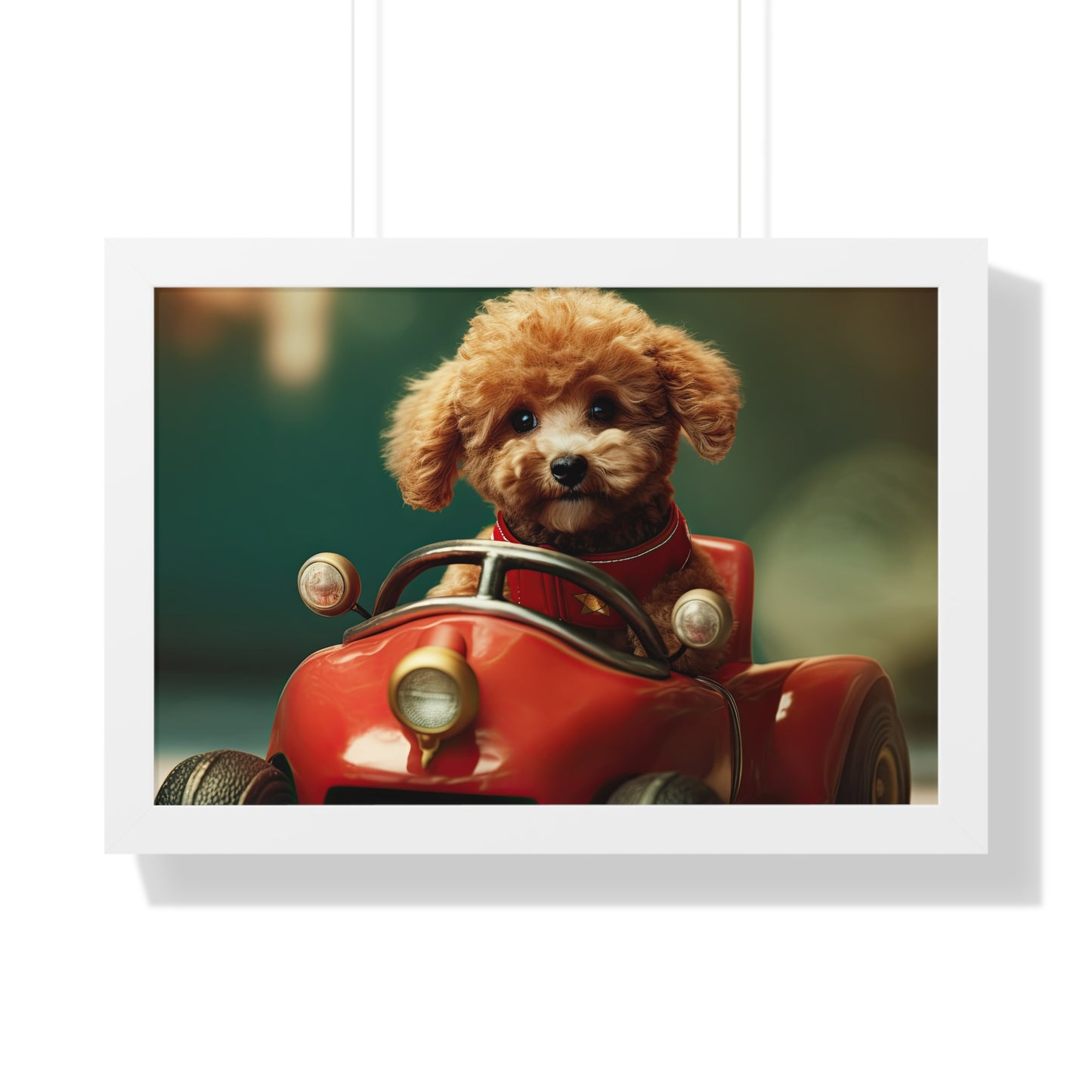 Formula Poodle Racer - Framed Poster