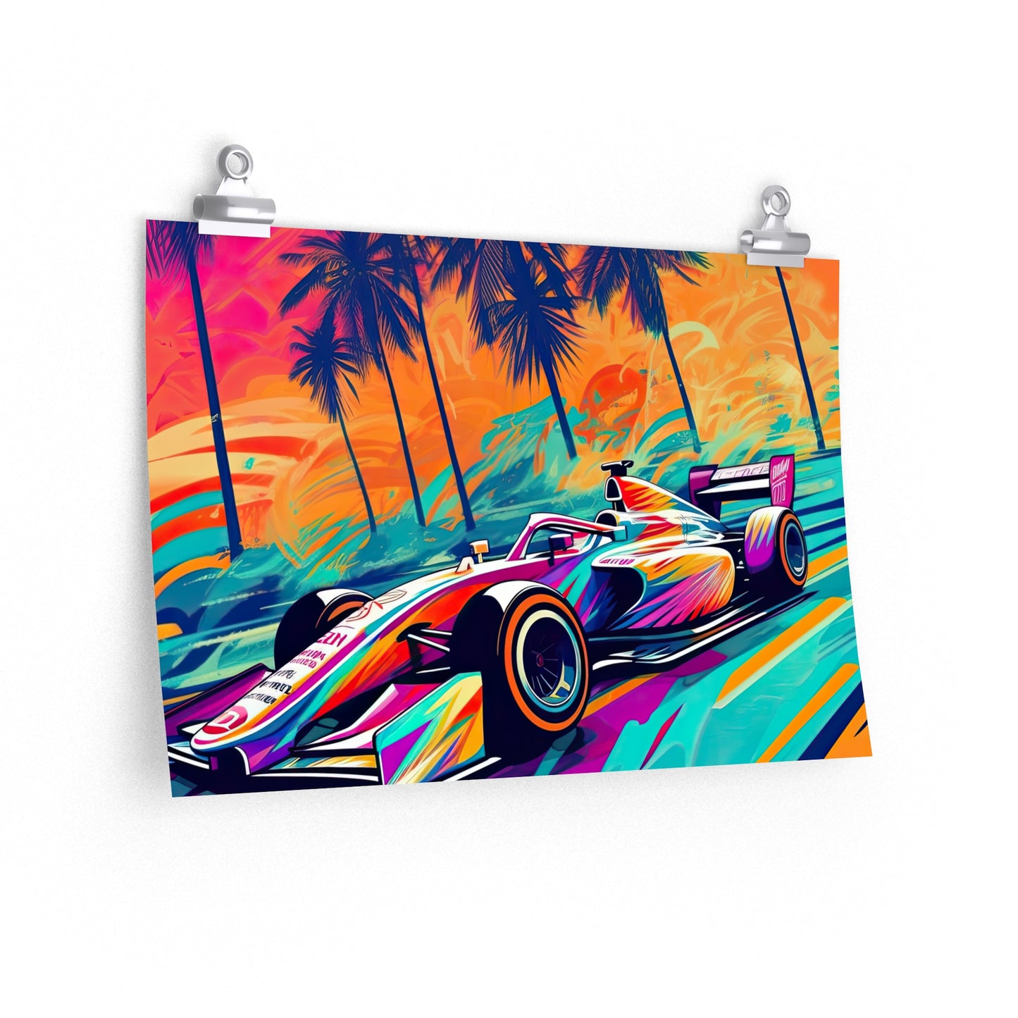 Miami Speed Formula Art - Poster