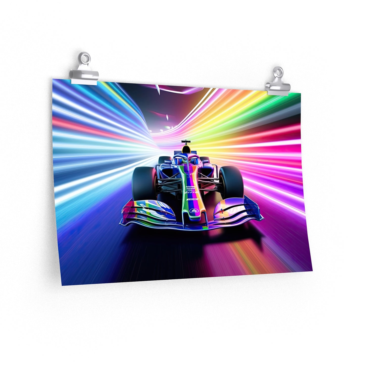 Racing in Neon Art - Poster