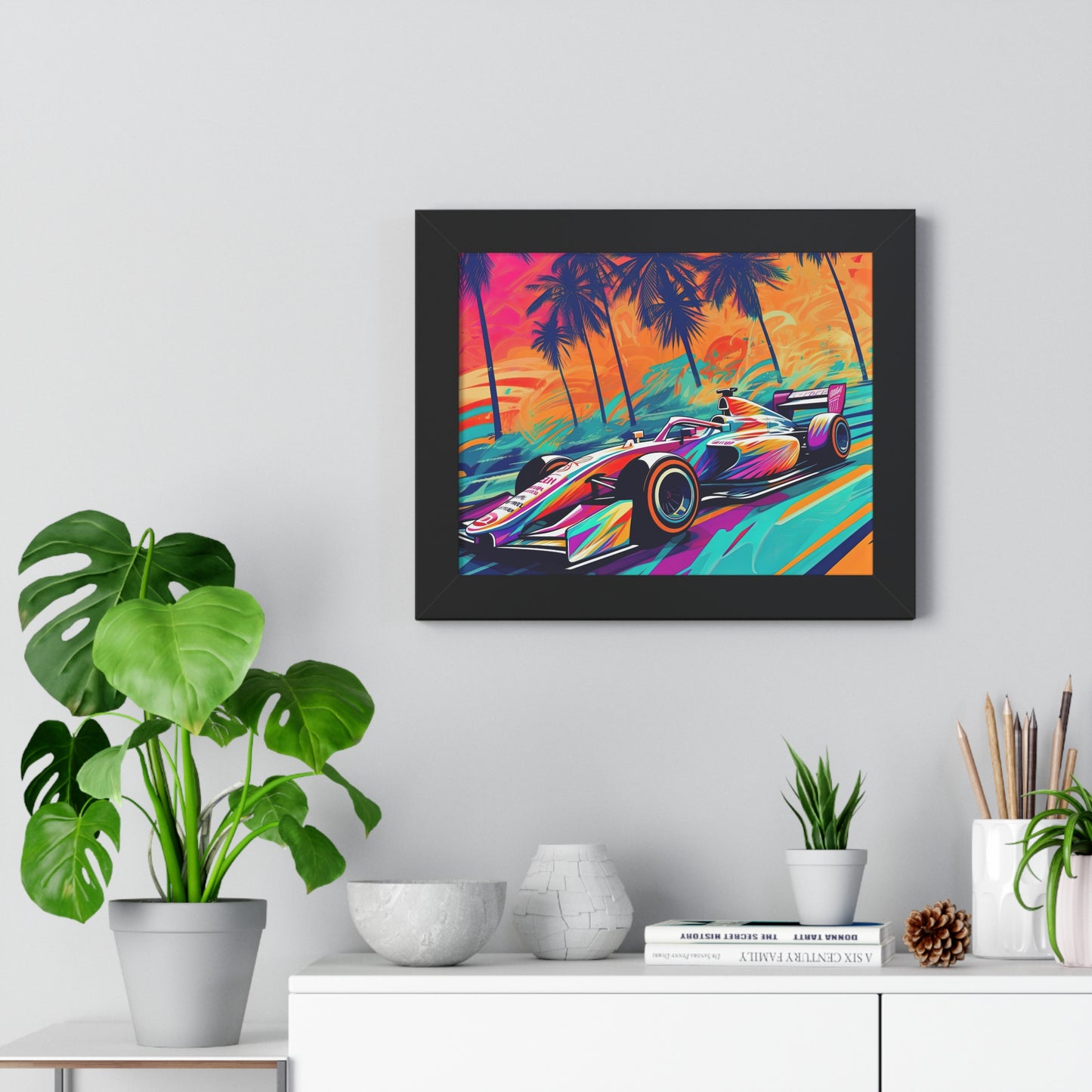 Miami Speed Formula Art - Framed Poster