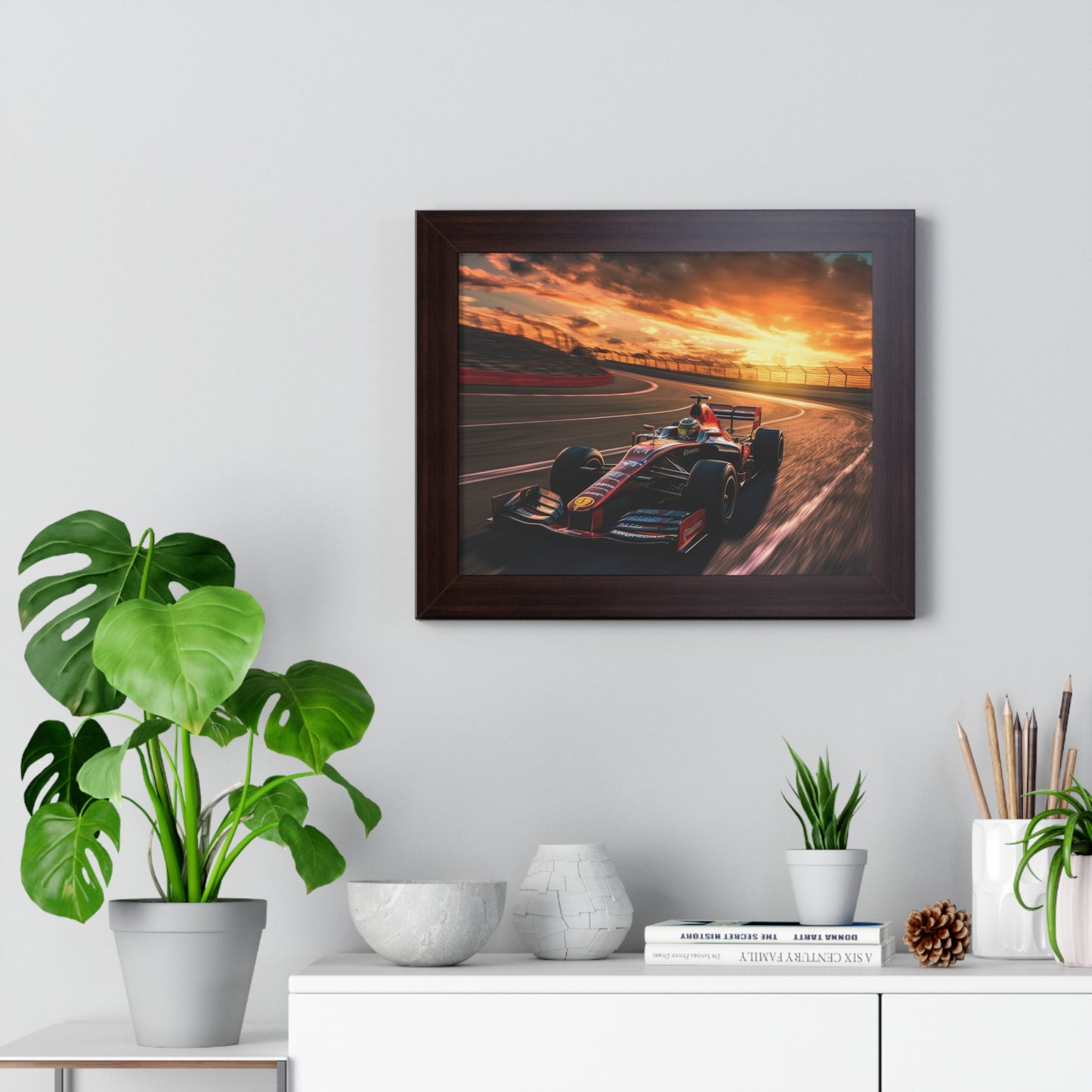 Formula Raceway Wall Art - Framed Poster