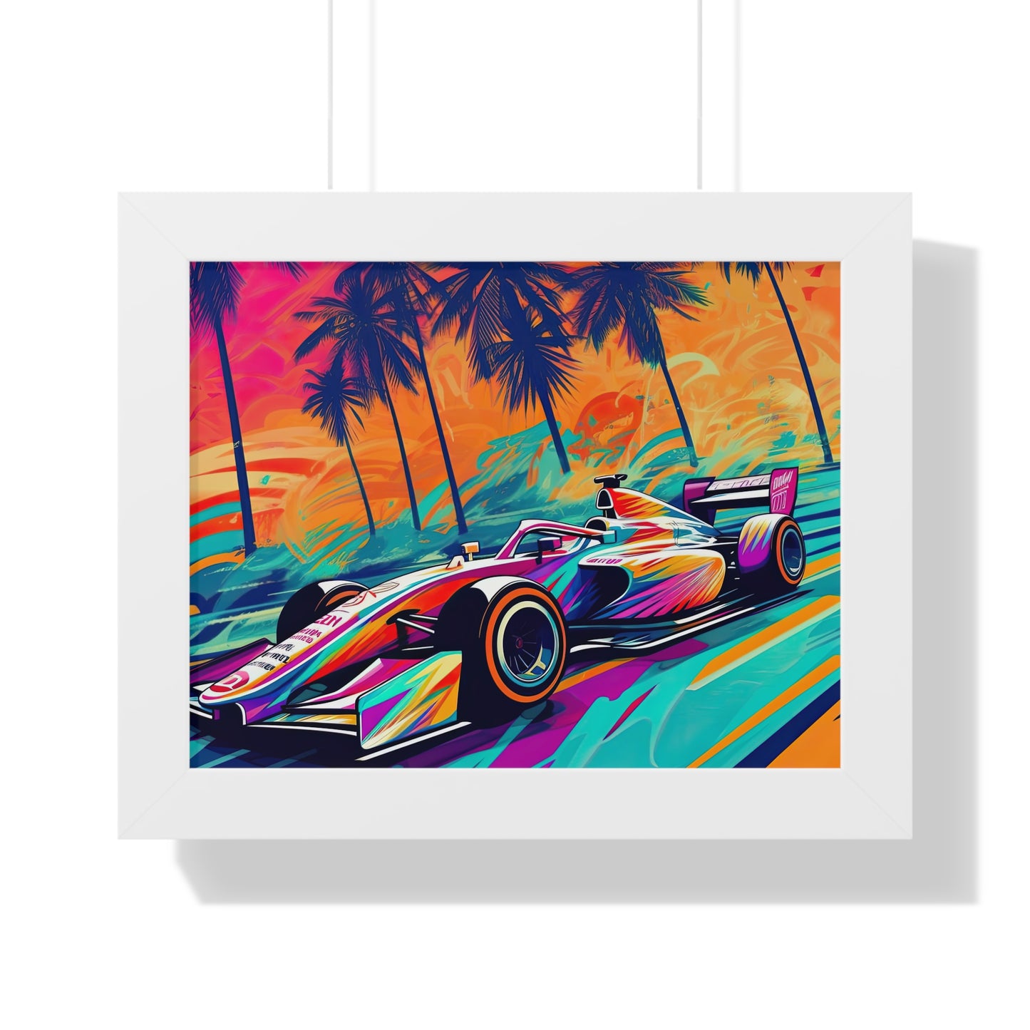 Miami Speed Formula Art - Framed Poster