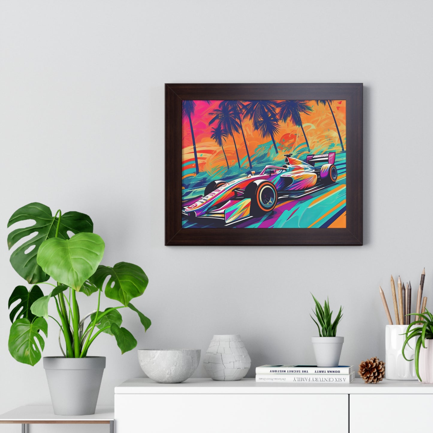 Miami Speed Formula Art - Framed Poster