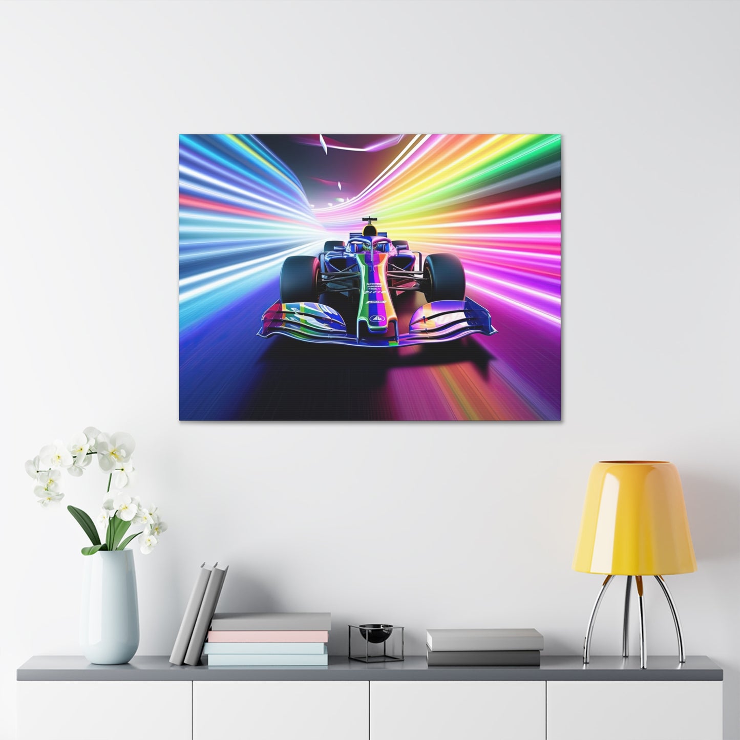 Racing in Neon Art - Canvas