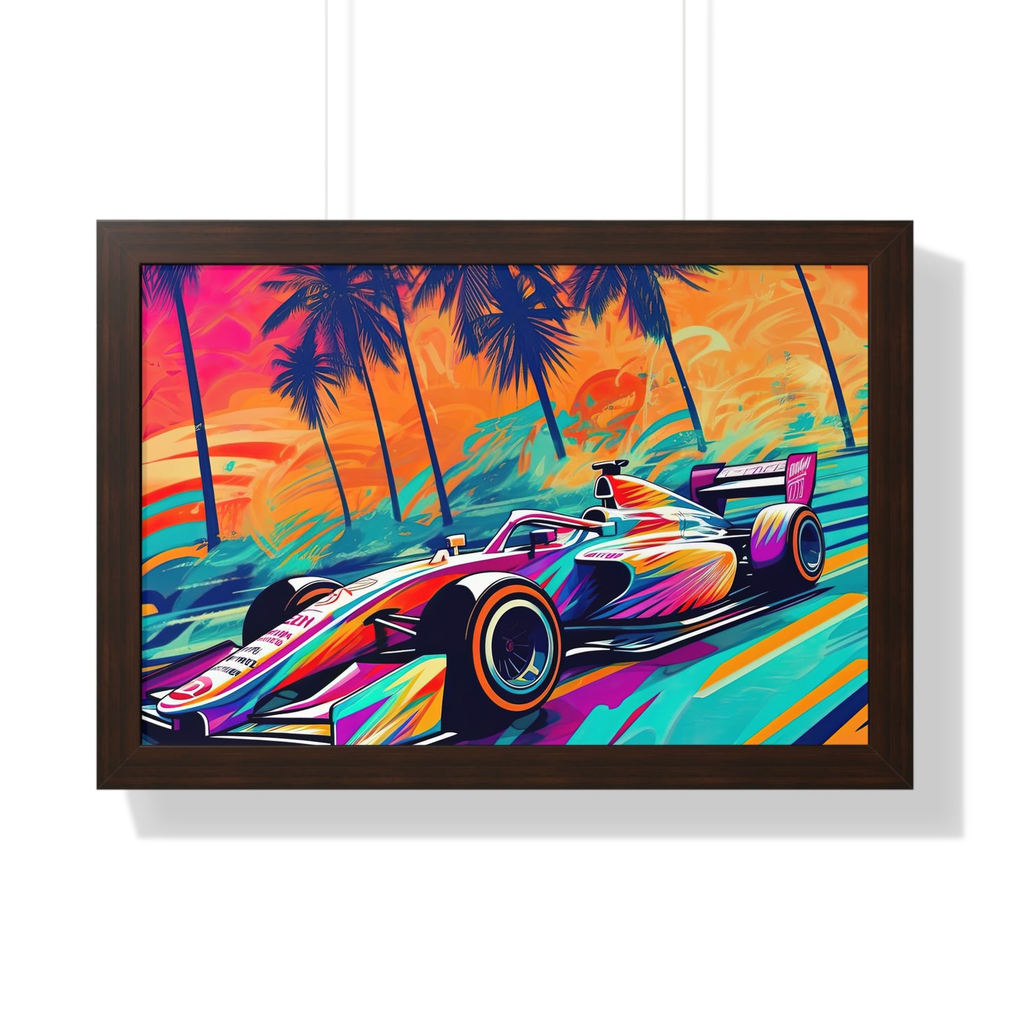 Miami Speed Formula Art - Framed Poster