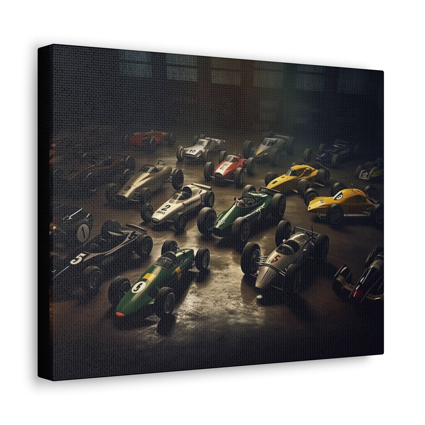 old formula one cars, racing wall art