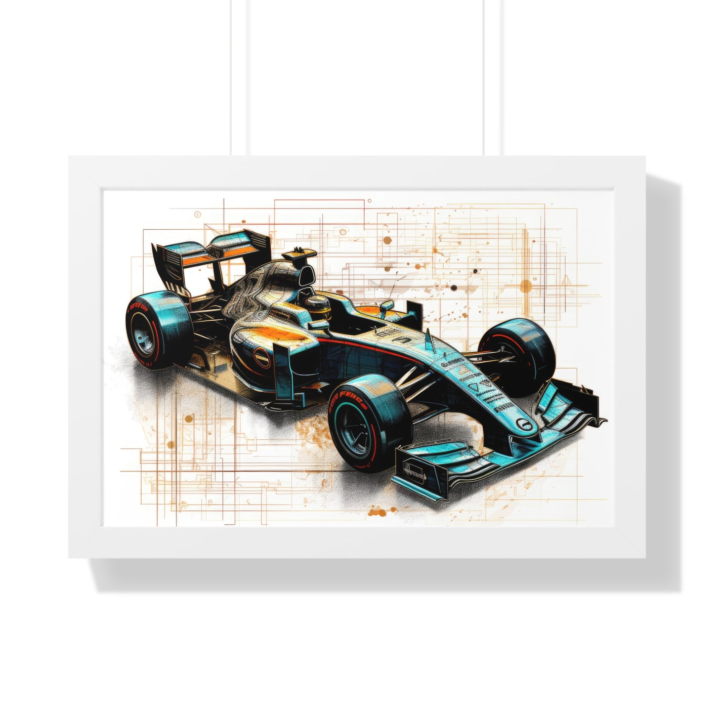 We Went Car Racing - Framed Poster