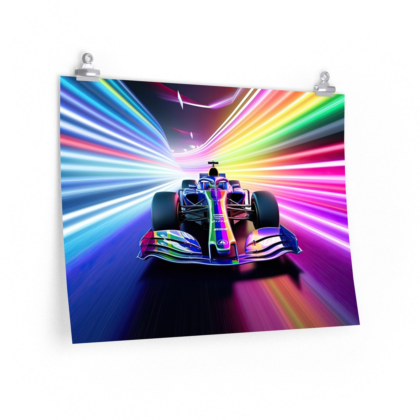 Racing in Neon Art - Poster