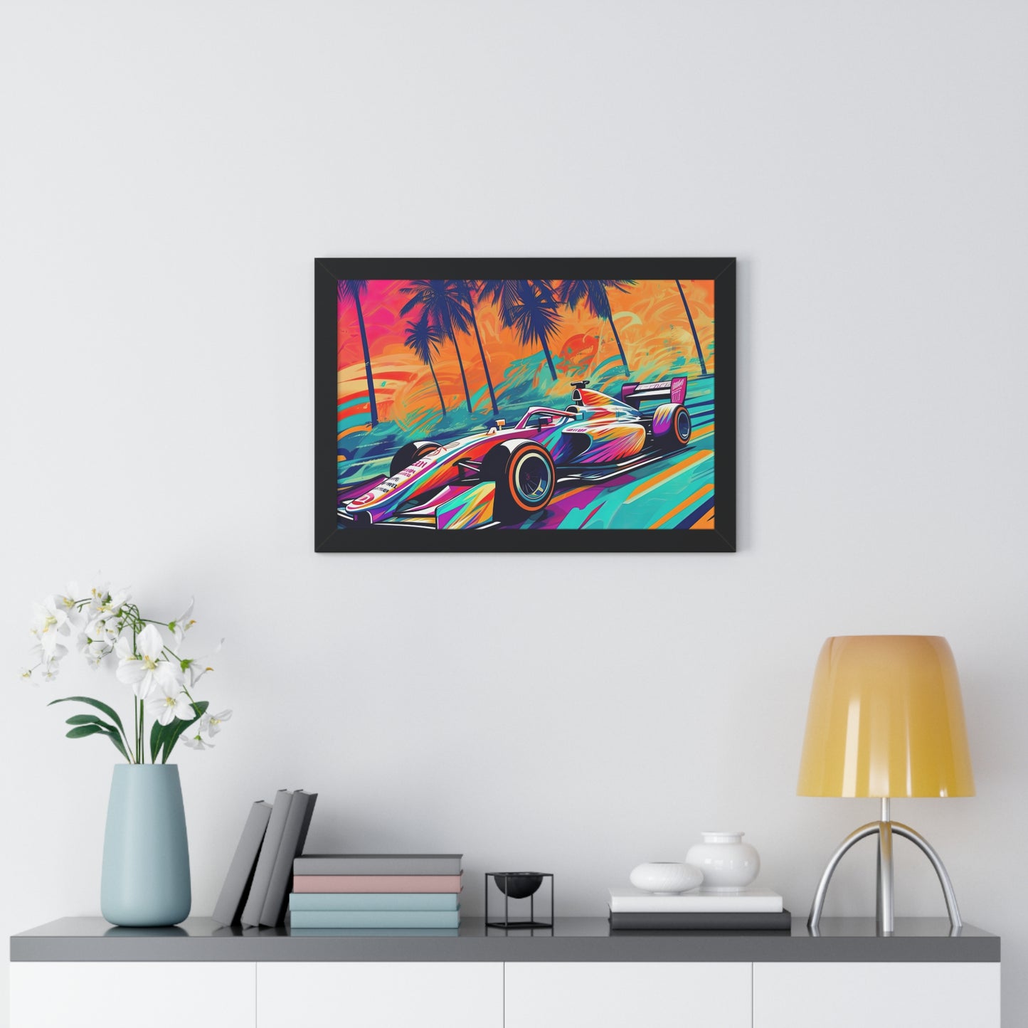 Miami Speed Formula Art - Framed Poster