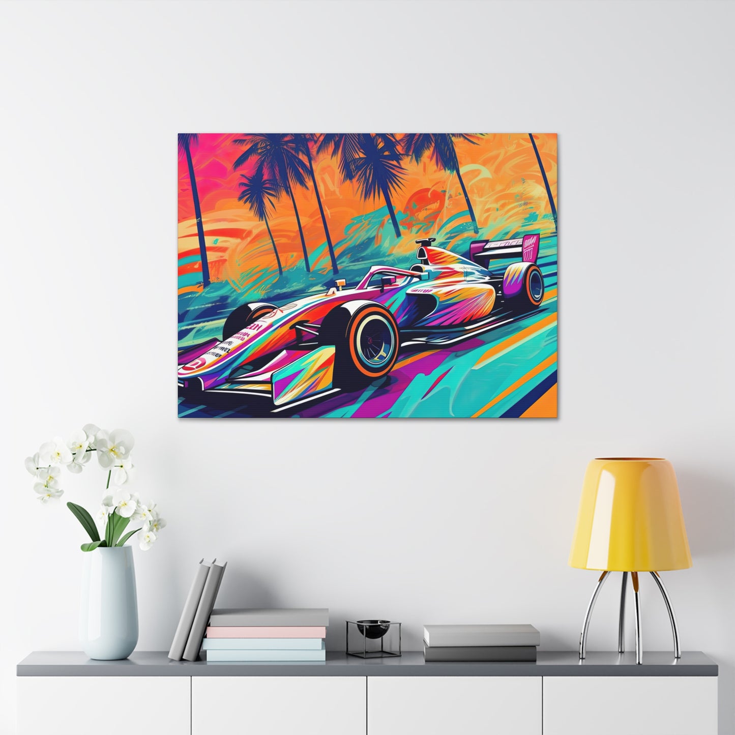 Miami Speed Formula Art - Canvas