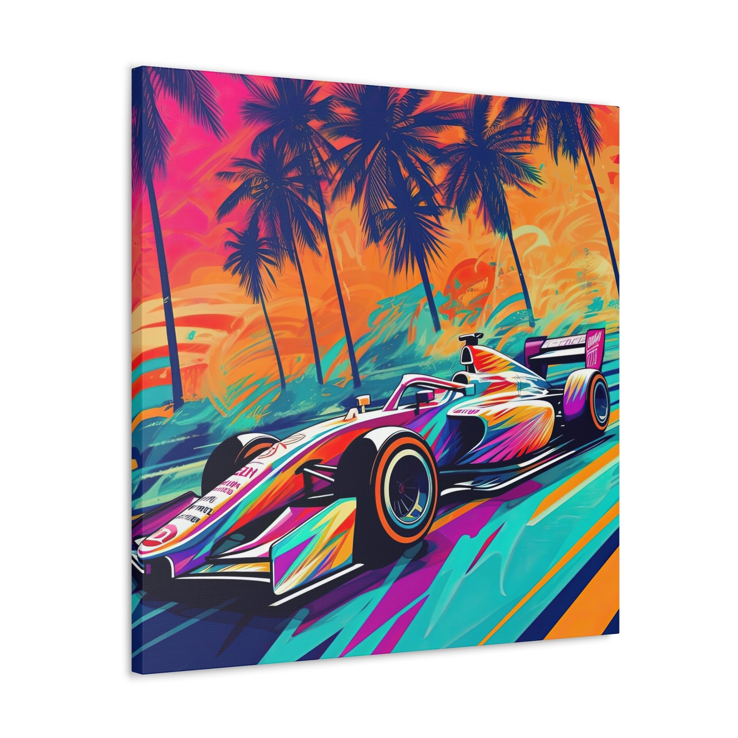 Miami Speed Formula Art - Canvas