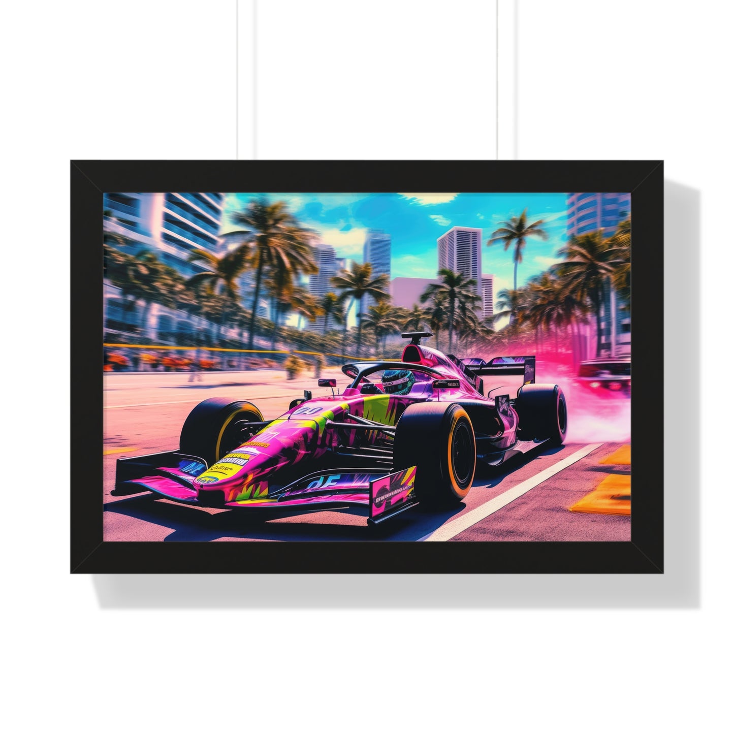 Miami Raceday Vibes - Framed Poster