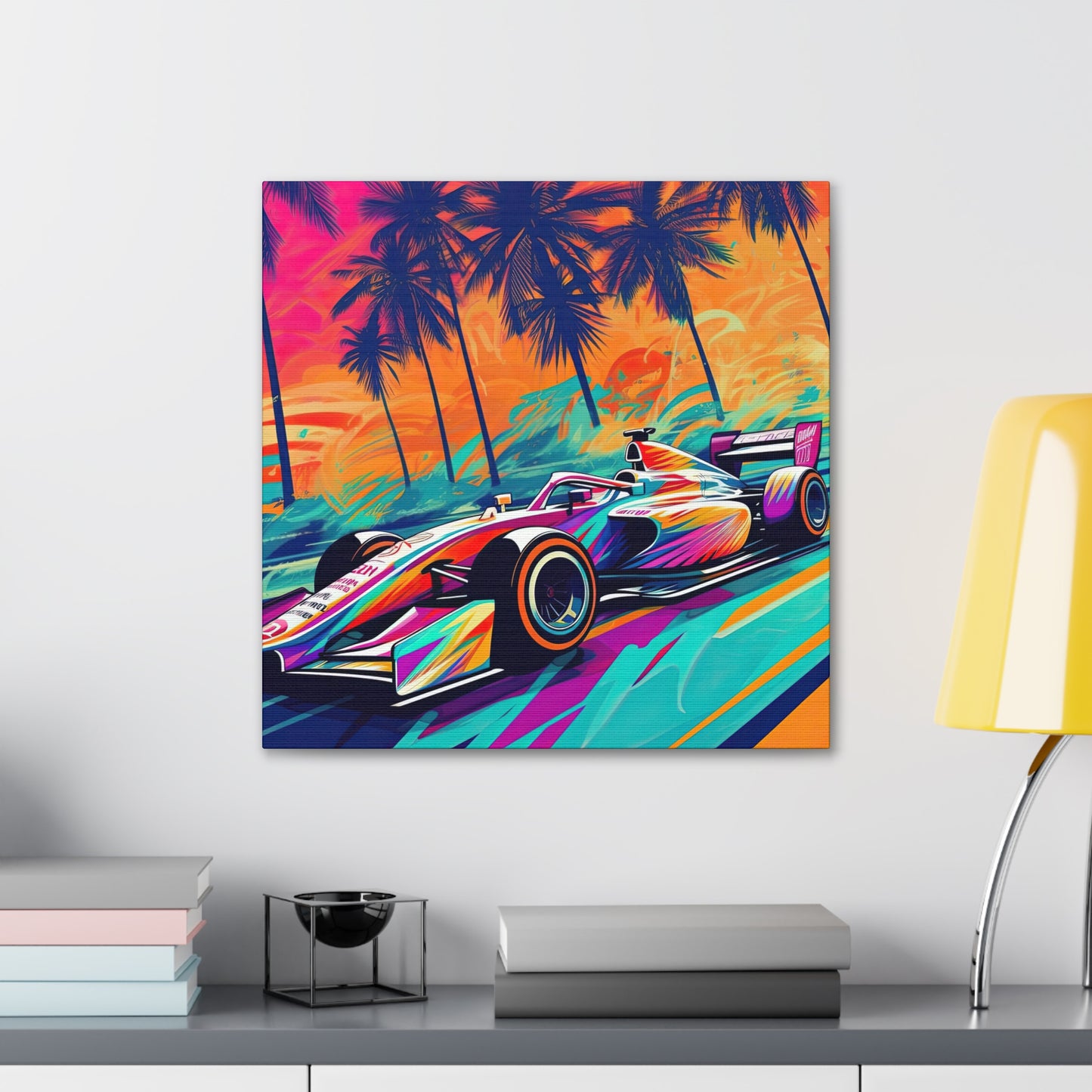 Miami Speed Formula Art - Canvas