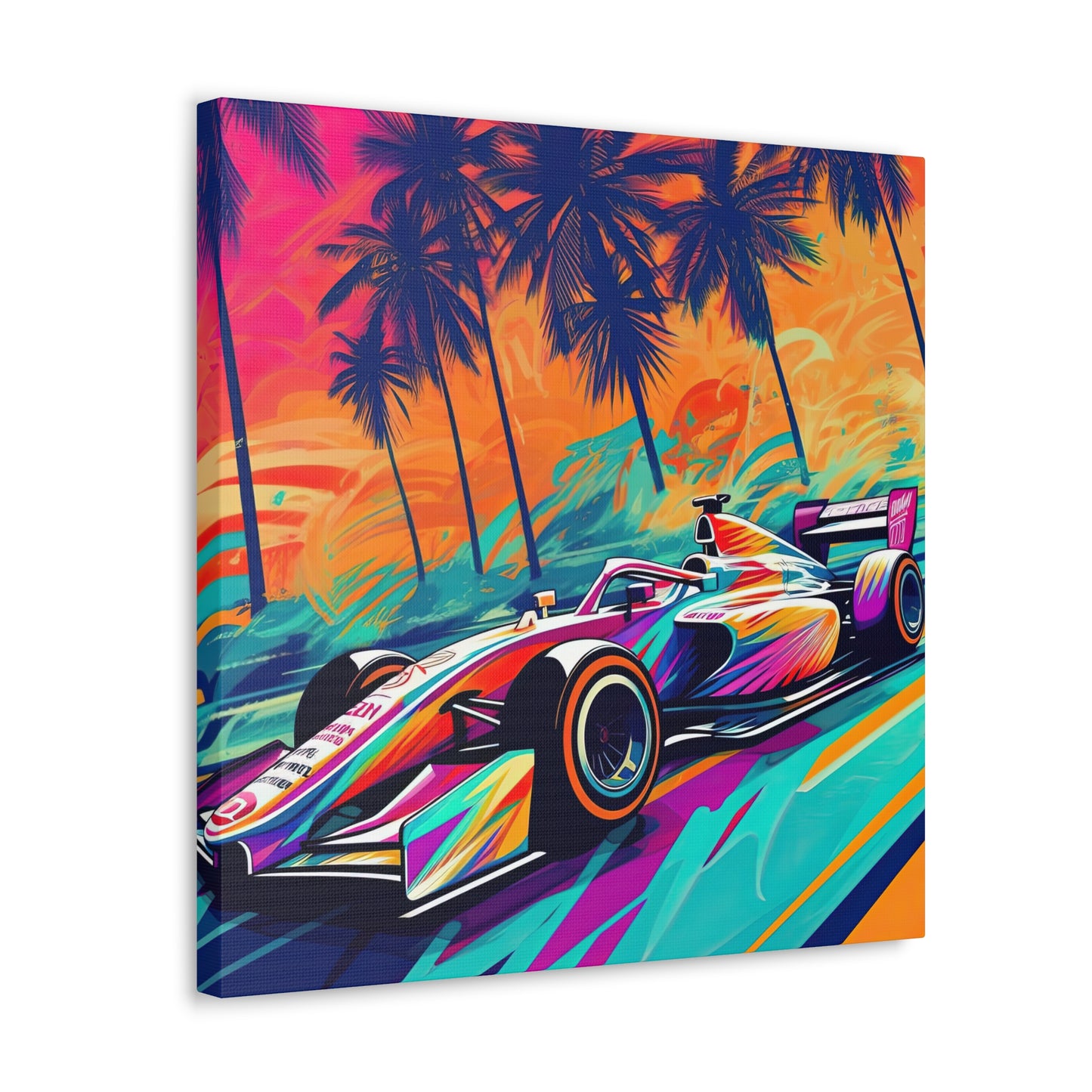 Miami Speed Formula Art - Canvas