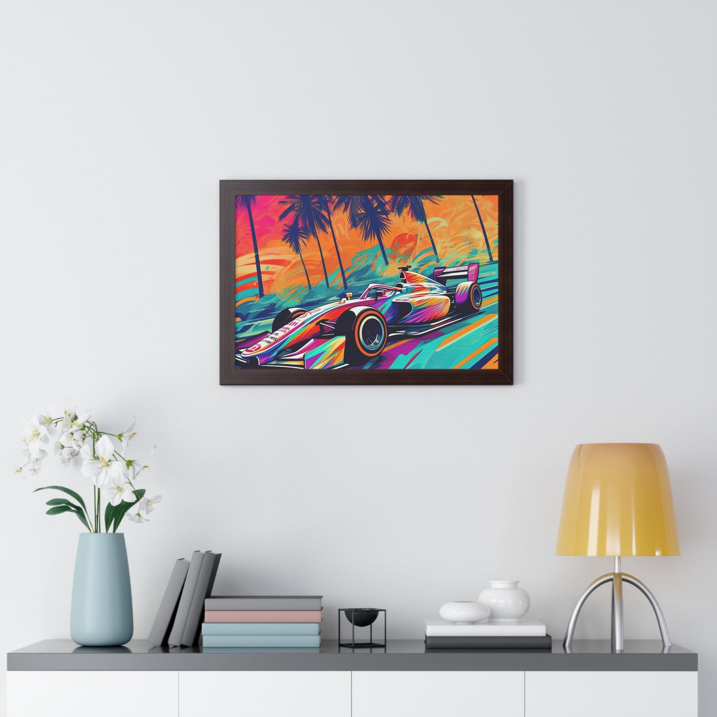 Miami Speed Formula Art - Framed Poster