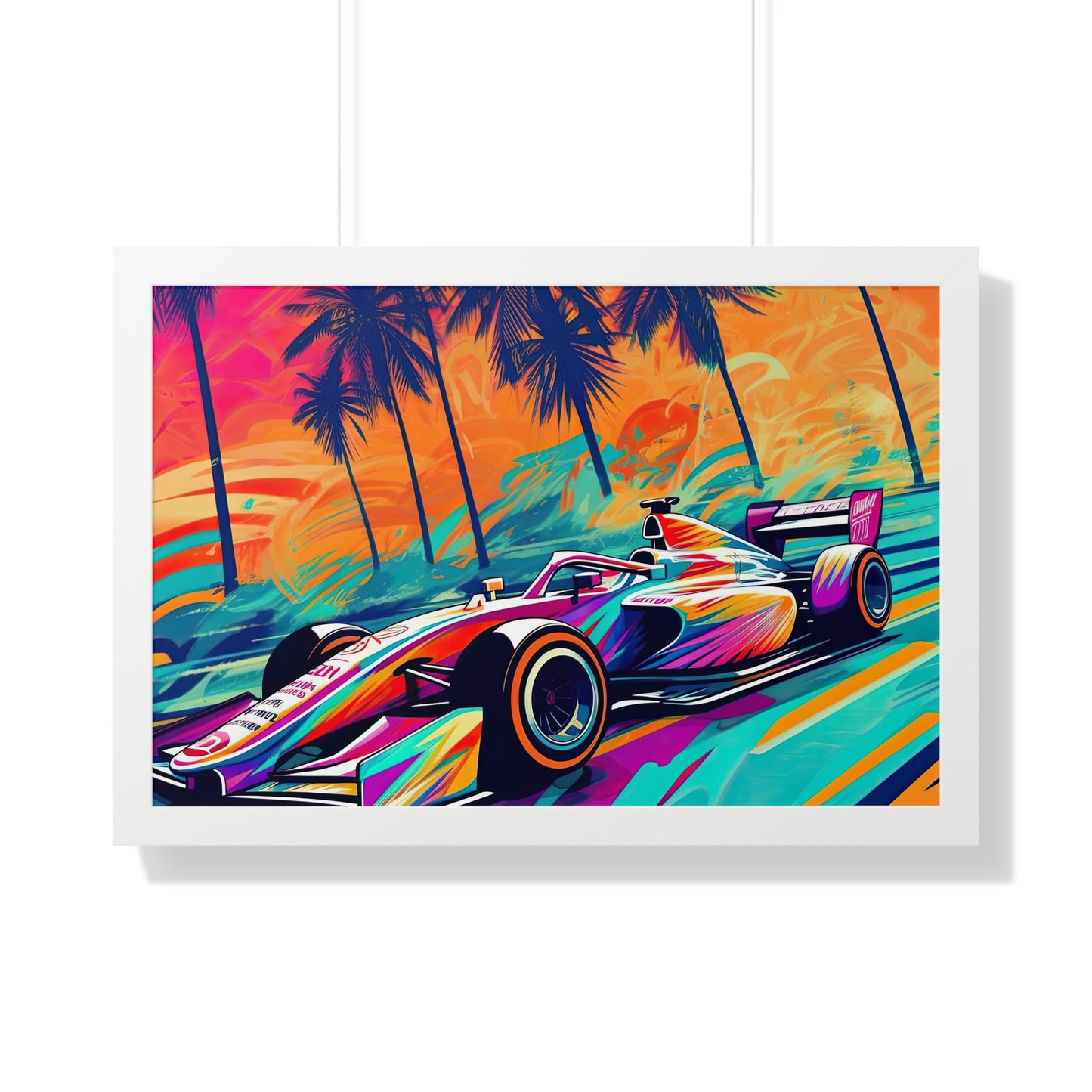 Miami Speed Formula Art - Framed Poster