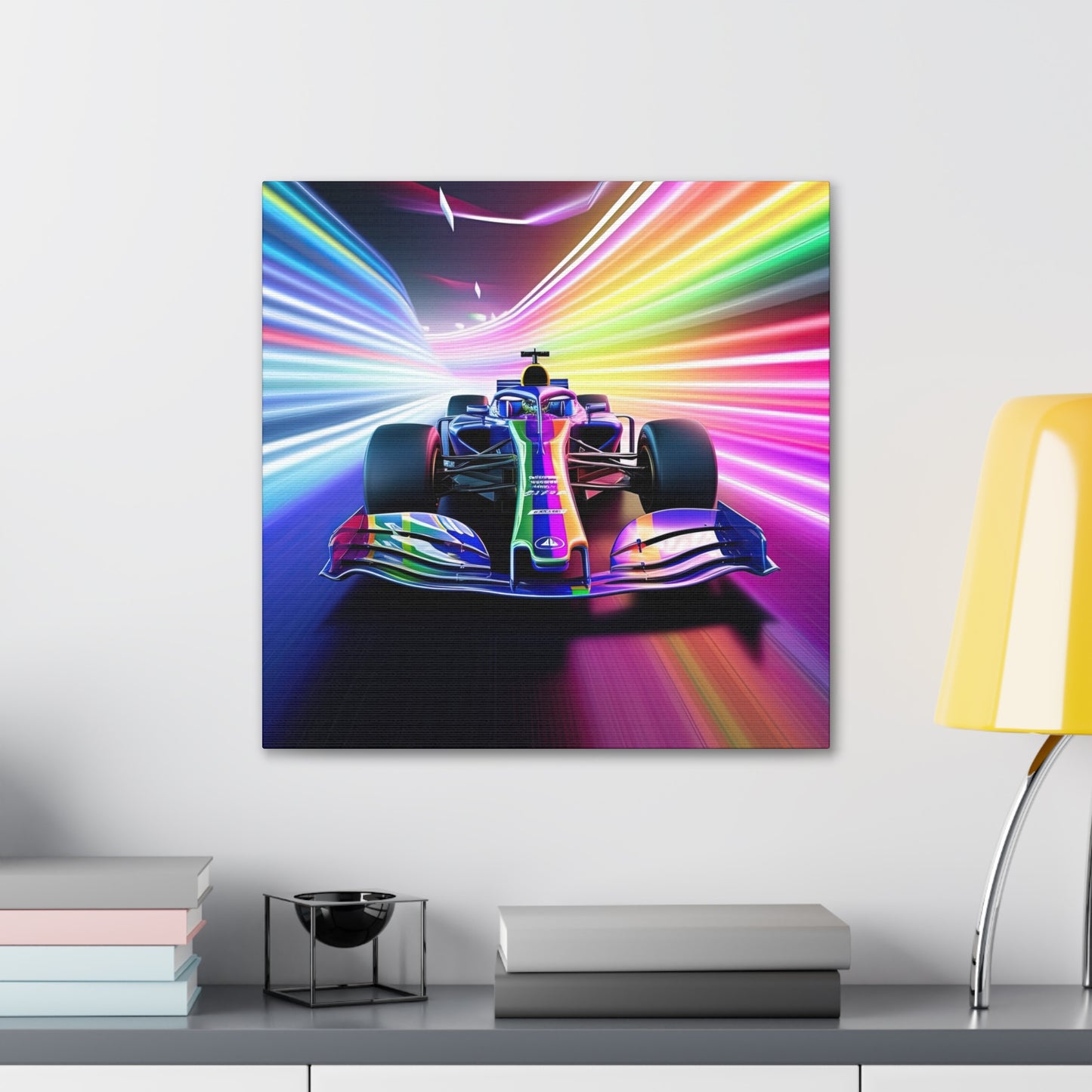 Racing in Neon Art - Canvas