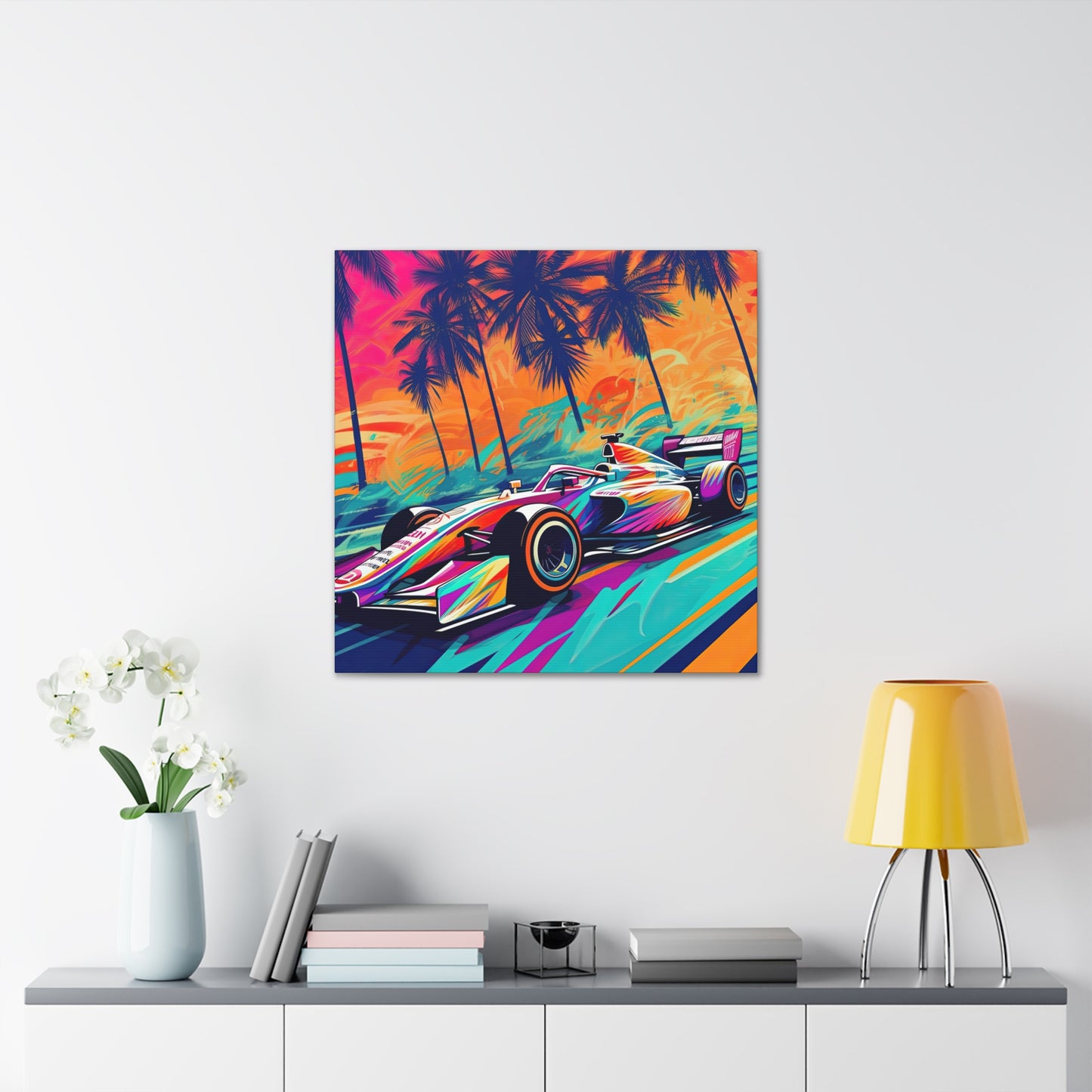 Miami Speed Formula Art - Canvas