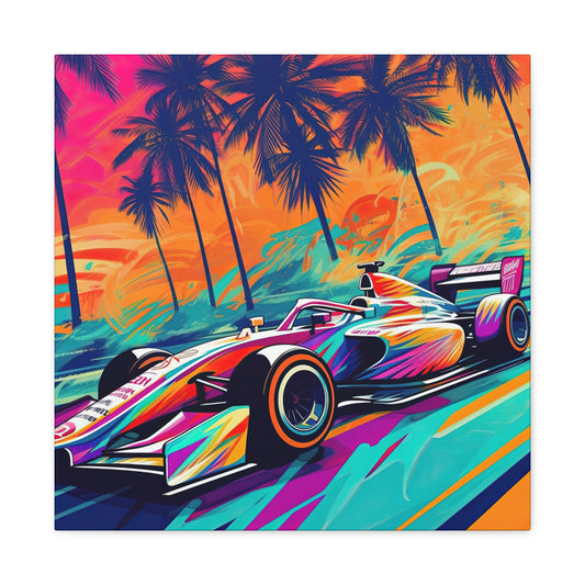 Miami Speed Formula Art - Canvas