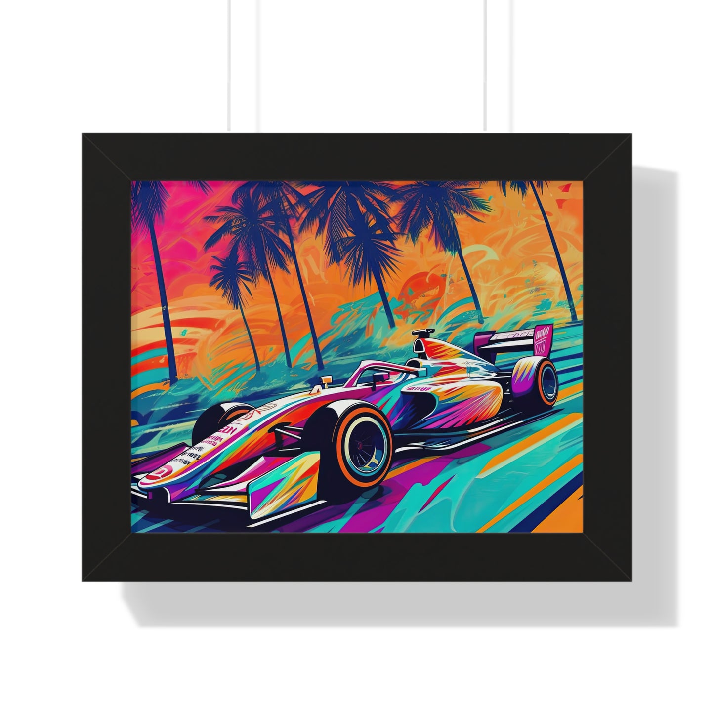 Miami Speed Formula Art - Framed Poster